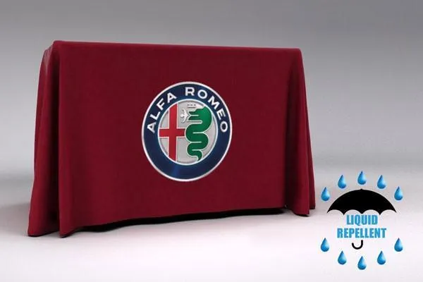4' Custom Printed Liquid Repellent Table Throw - All Over Print
