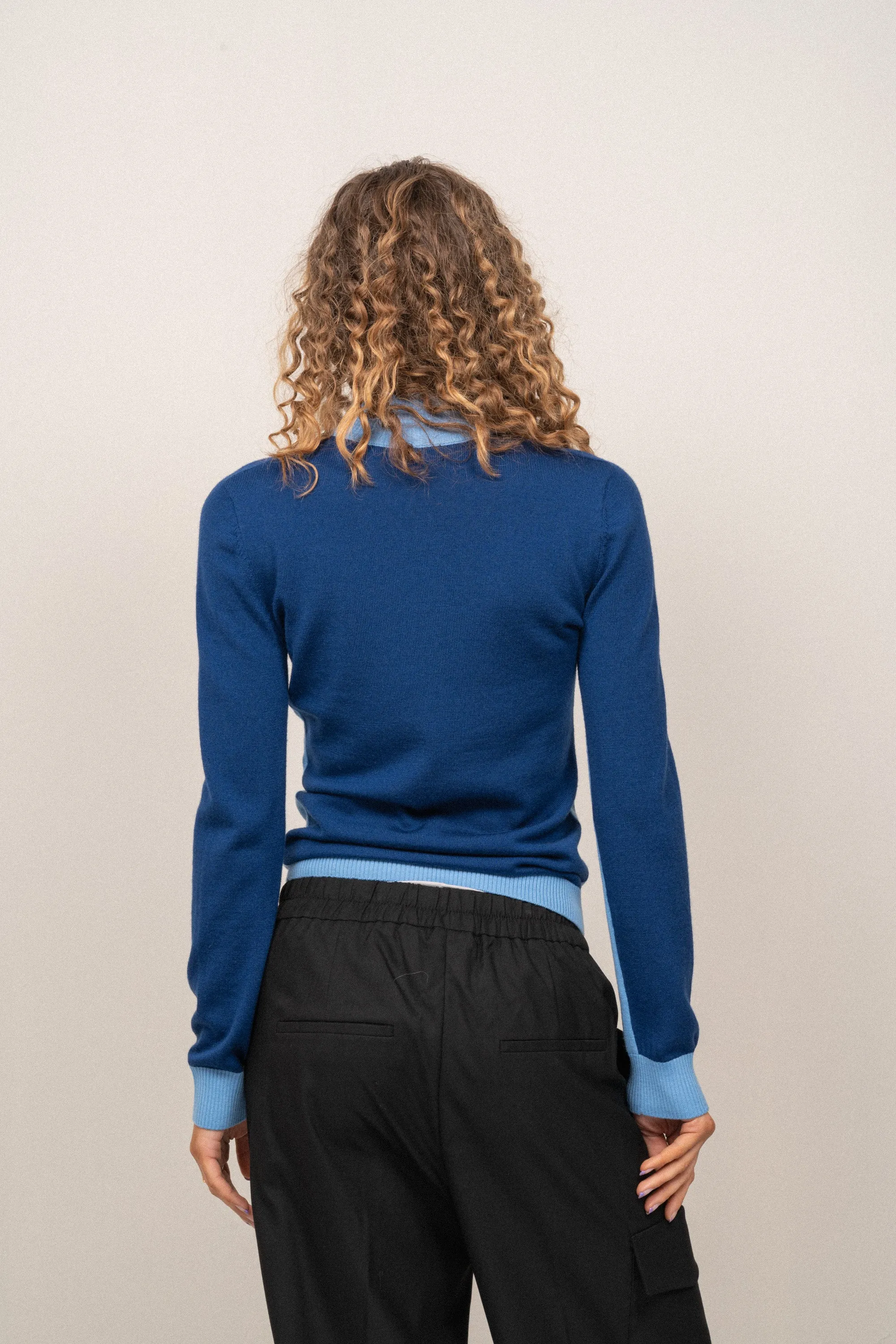 Adeline Knitted Sweater - Little Boy Blue