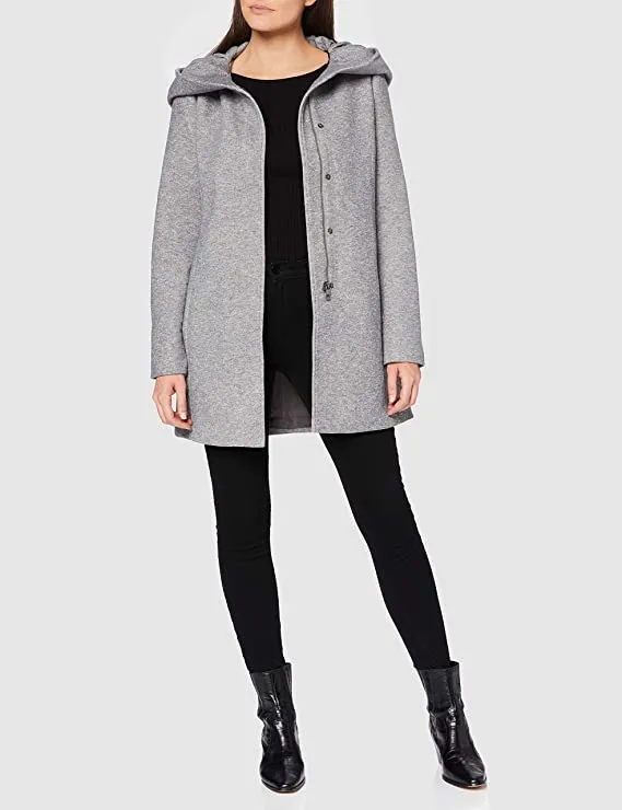 Black Solid Ladies Vmverodona Ls Jacket Noos Coat - Vero Moda
