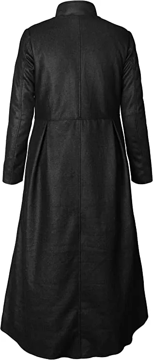 Brown Wool Coat Matrix Detective Neo Costume Keanu Reeves Steampunk Gothic Trench Coat - E Genius