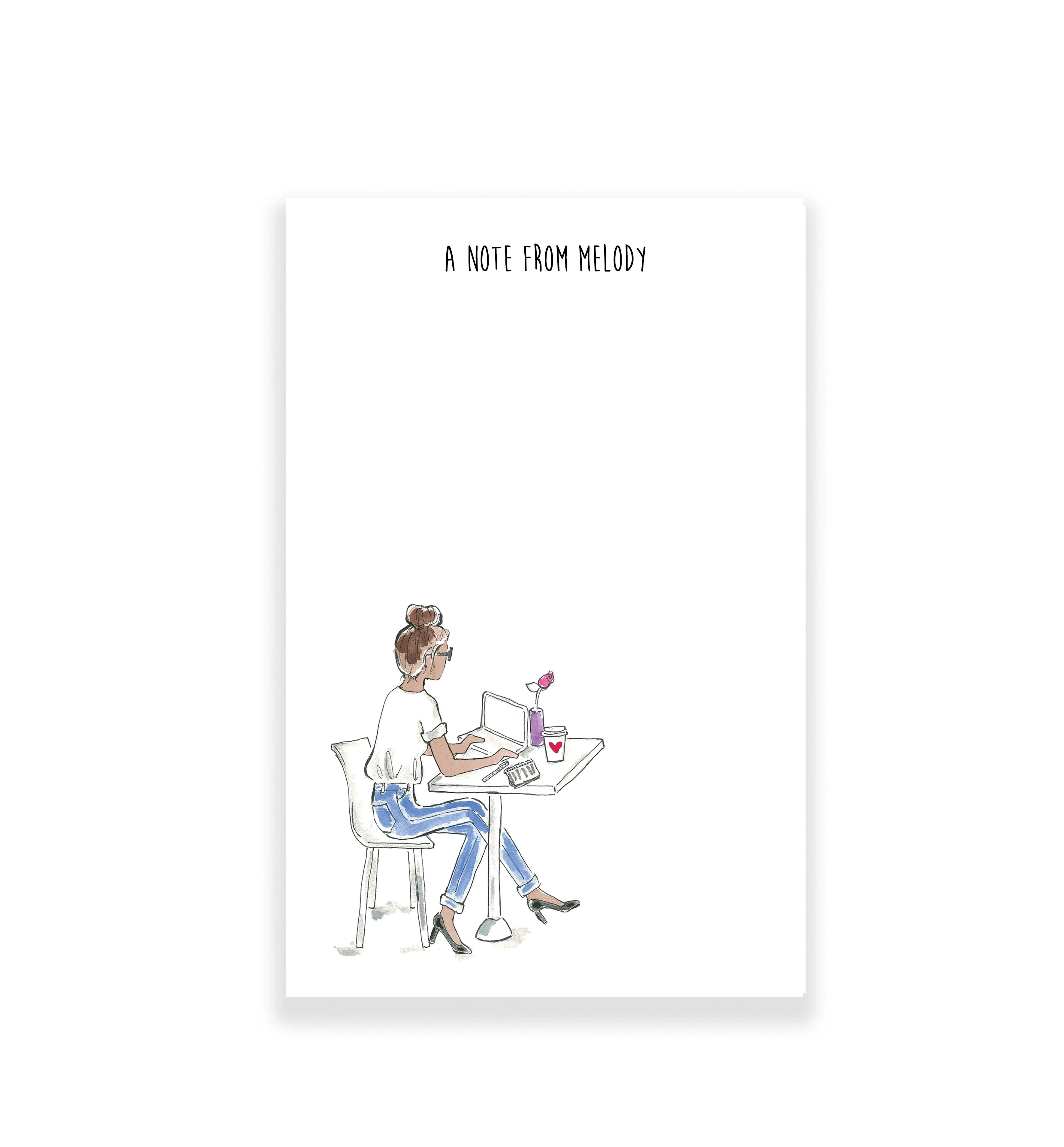 Coffee Shop Girl Personalized Notepad