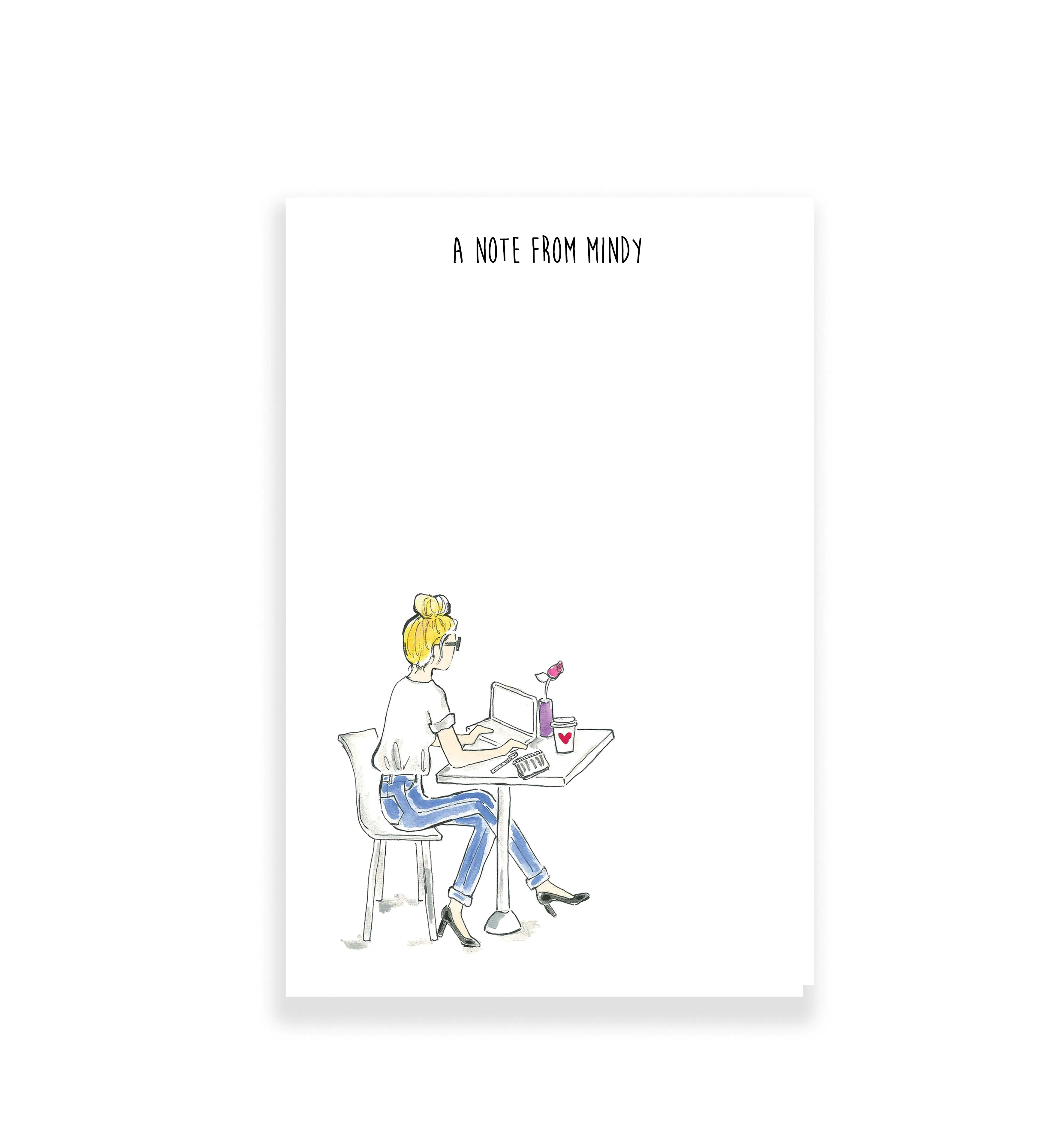 Coffee Shop Girl Personalized Notepad