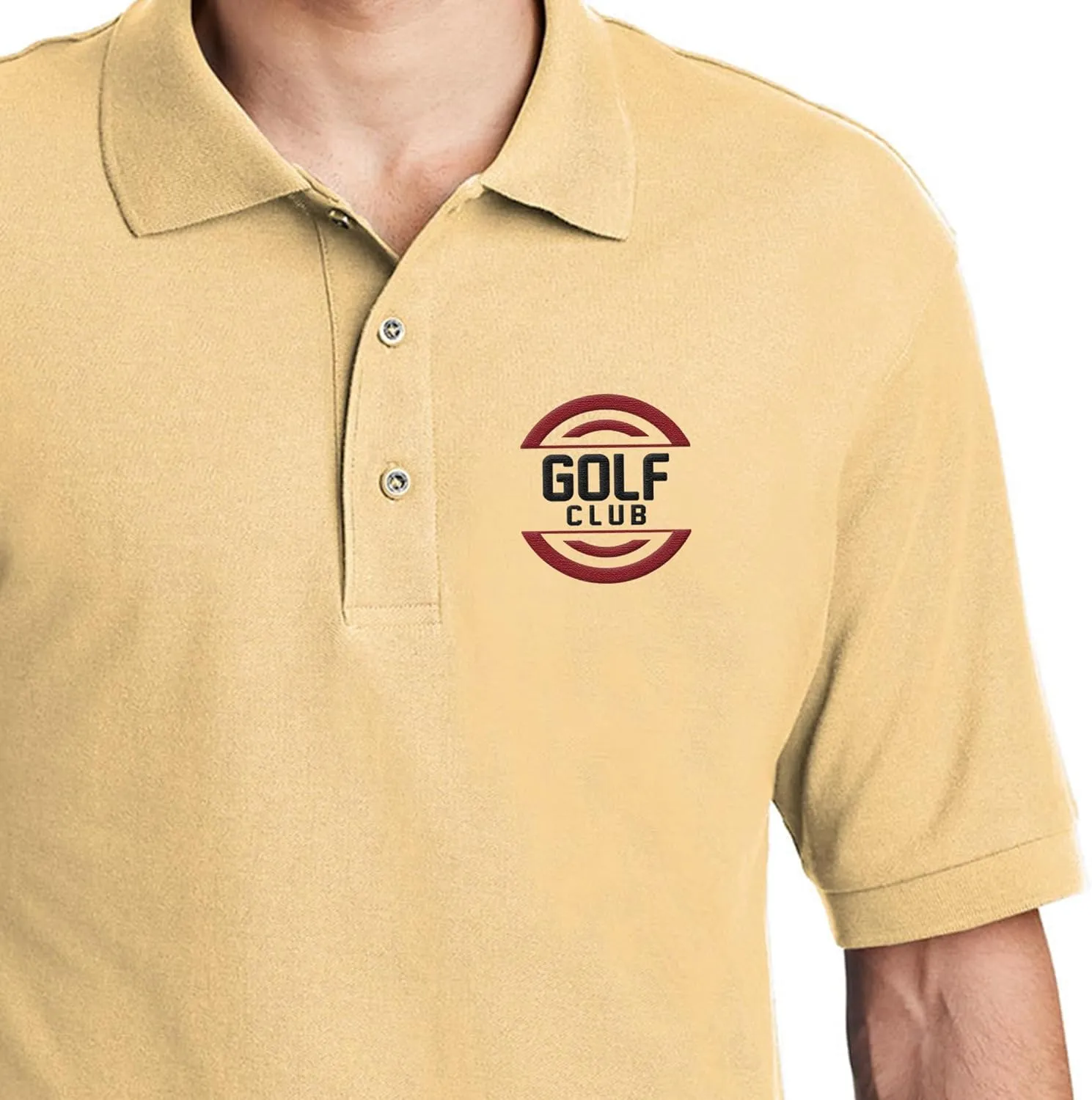 Custom Embroidered Polo Shirts for Men Personalized Embroidery Text Logo Name Company