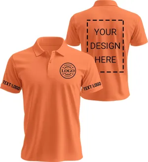 Custom Golf Polo Shirts for Unisex Adult, Design Your Own Golf Jersey Personalized Gifts 4 Sides Printed