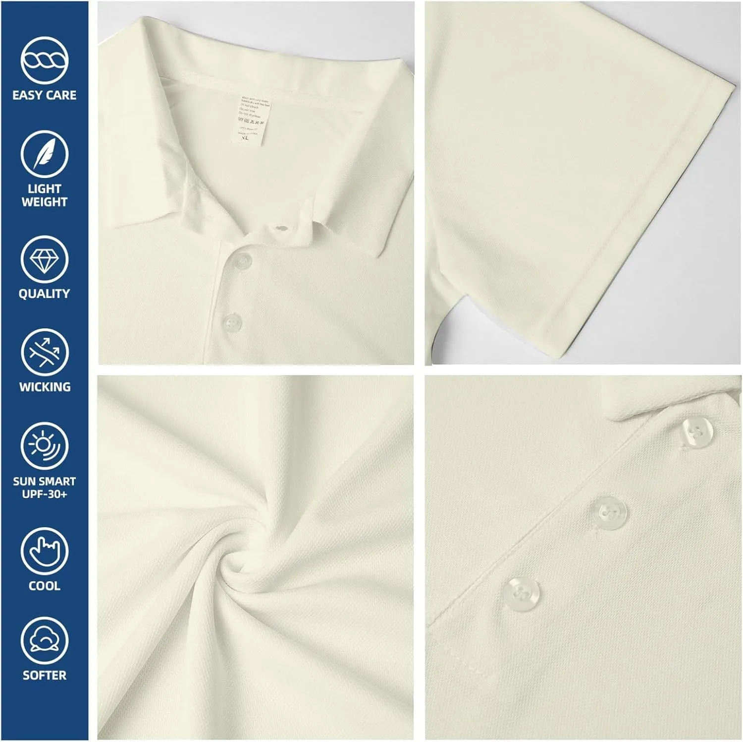 Custom Golf Polo Shirts for Unisex Adult, Design Your Own Golf Jersey Personalized Gifts 4 Sides Printed