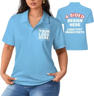 Custom Polo Shirts for Women Add Your Own Image Text Jersey Shirts for Men Personalized Design Polo Logo Shirts