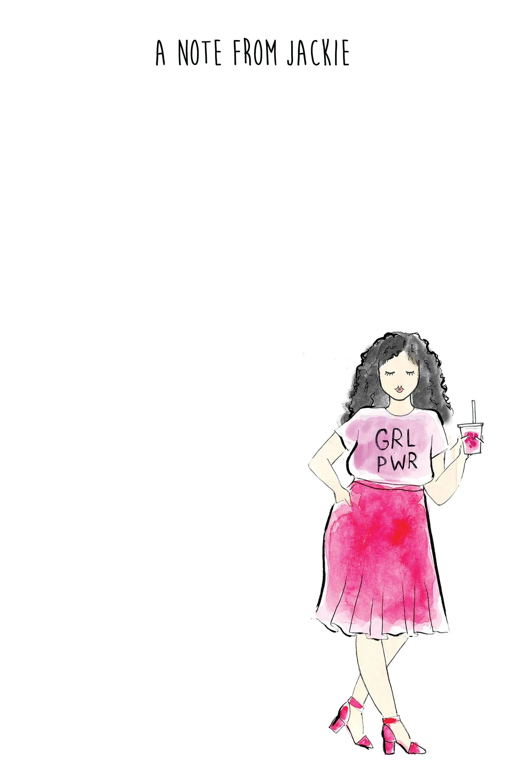 GRL PWR Curvy Fashion Girl Personalized Notepad