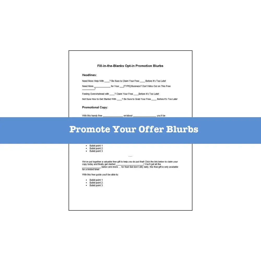 High Value Free Offer Templates (with PLR)