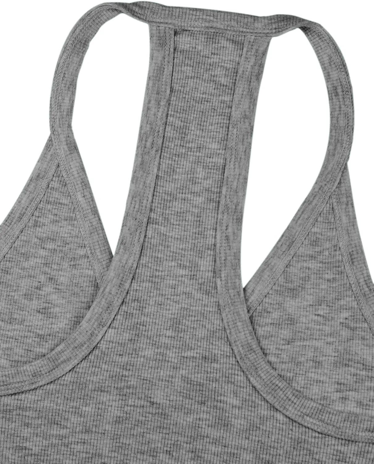 iGENJUN Workout Tops for Women Racerback Basic Tank Summer 2024 Camisole V Neck Slim Fit Ribbed Sleeveless