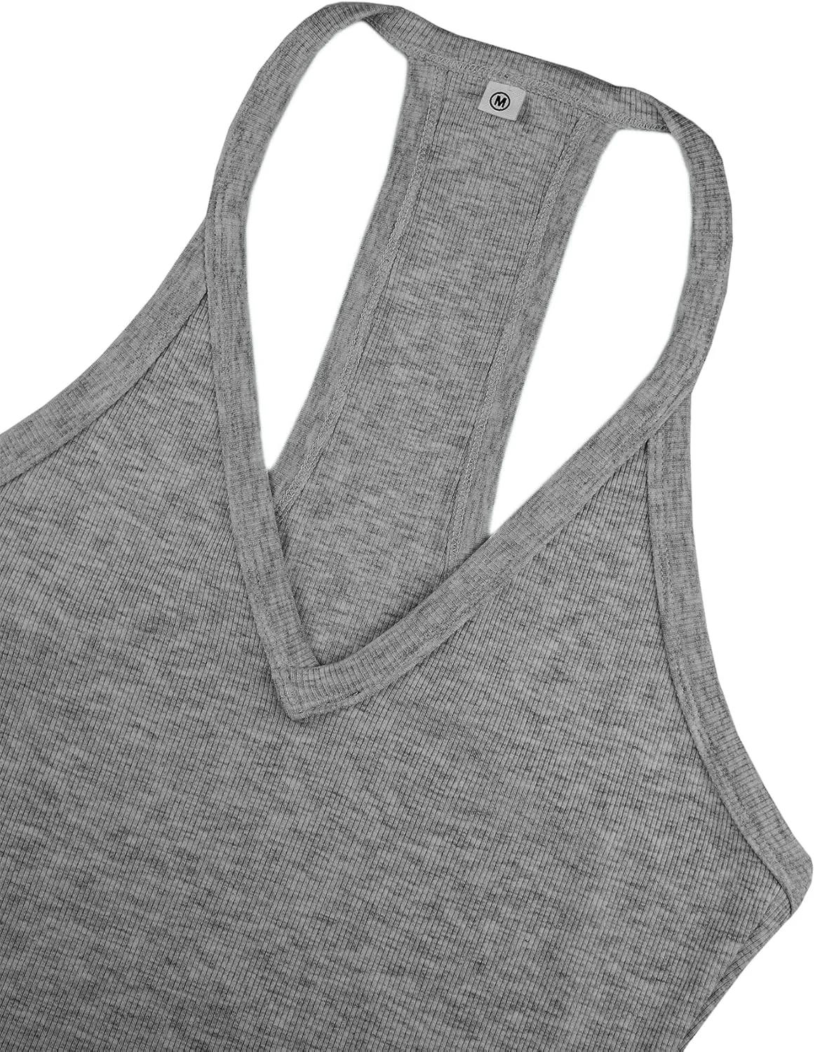 iGENJUN Workout Tops for Women Racerback Basic Tank Summer 2024 Camisole V Neck Slim Fit Ribbed Sleeveless