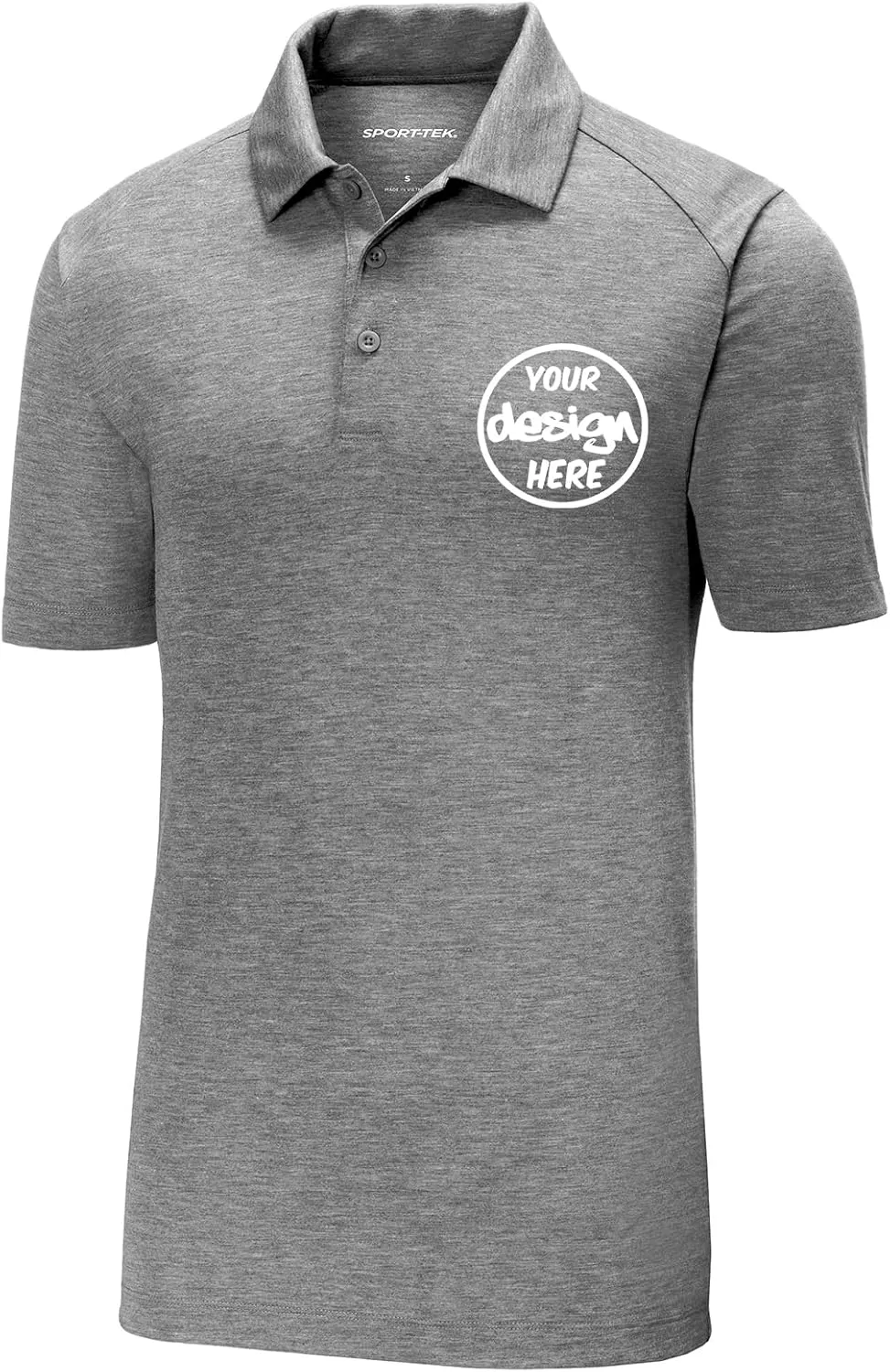 INK STITCH Men St405 Custom Embroidery Personalized PosiCharge Triblend Polo Shirts