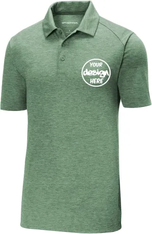 INK STITCH Men St405 Custom Embroidery Personalized PosiCharge Triblend Polo Shirts