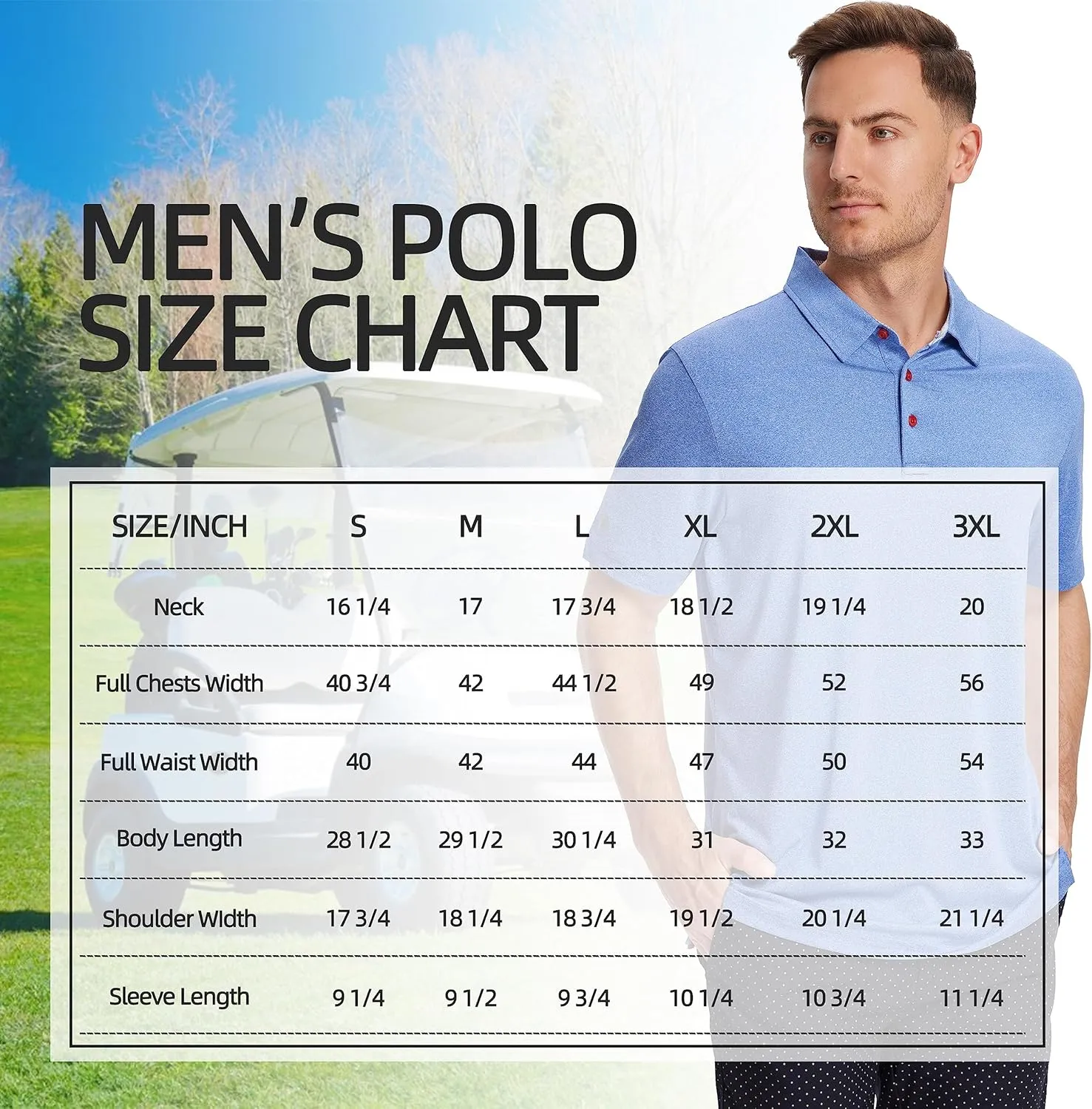 Mens Golf Polo Shirt Moisture Wicking Dry Fit Performance Athletic Short Sleeve Striped Golf Shirts for Men