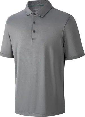 Mens Golf Polo Shirt Moisture Wicking Dry Fit Performance Athletic Short Sleeve Striped Golf Shirts for Men