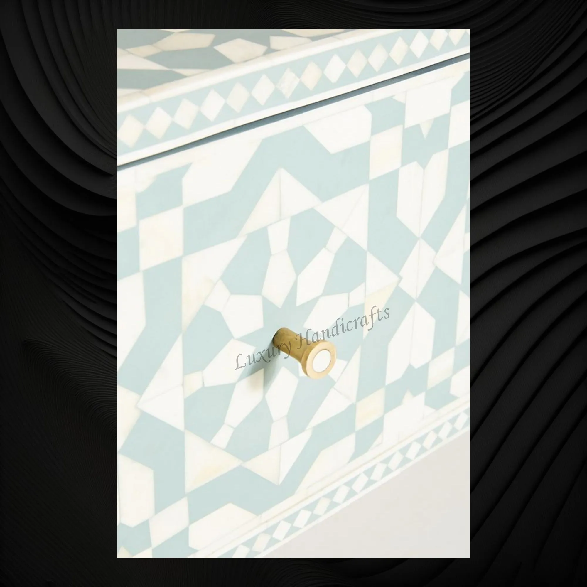 Moroccan Bone Inlay Desk Green