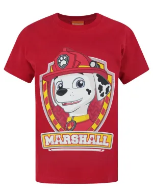 Paw Patrol Marshall Boys Red Short Sleeved T-Shirt