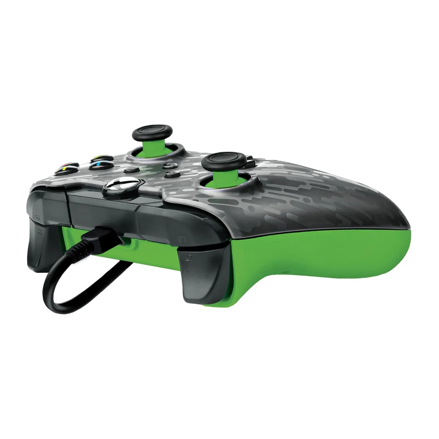 PDP Wired Xbox Gaming Controller: Gamepad Licensed for Xbox Series X|S, Xbox One & Windows PCs  Audio Controls, 8ft Cable, 3.5mm jack, Mappable Buttons/Triggers, Companion App: Neon Carbon Grey/Green
