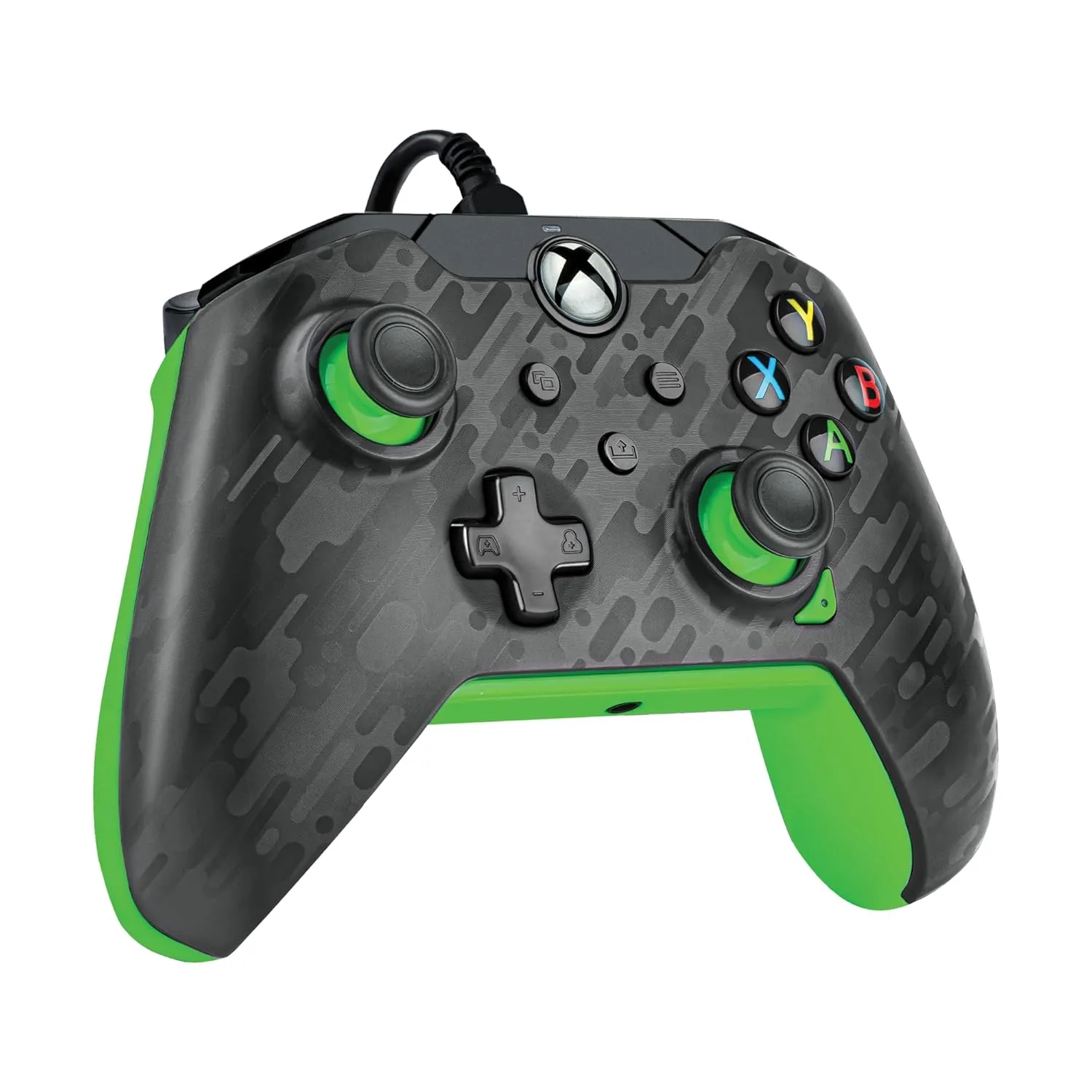 PDP Wired Xbox Gaming Controller: Gamepad Licensed for Xbox Series X|S, Xbox One & Windows PCs  Audio Controls, 8ft Cable, 3.5mm jack, Mappable Buttons/Triggers, Companion App: Neon Carbon Grey/Green