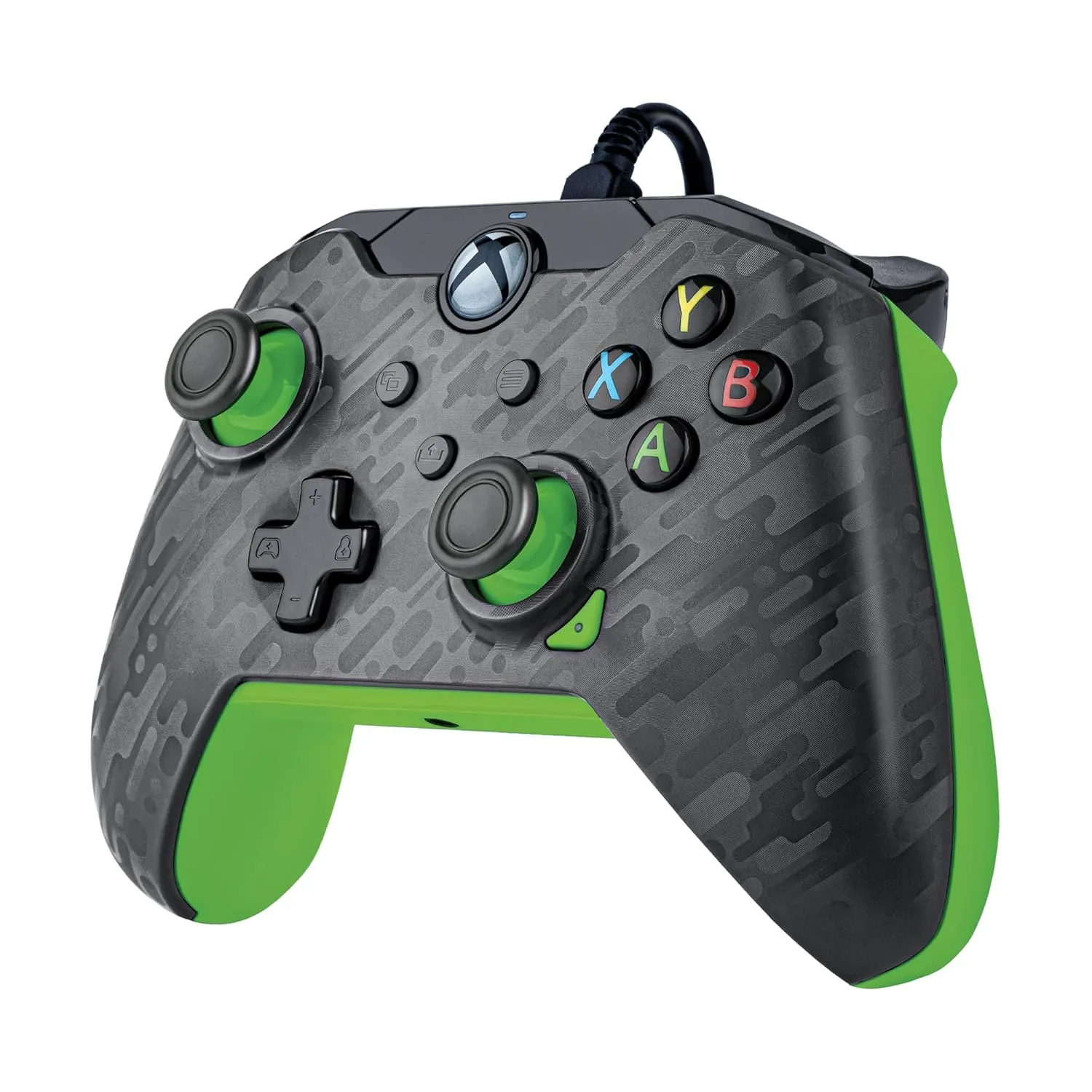 PDP Wired Xbox Gaming Controller: Gamepad Licensed for Xbox Series X|S, Xbox One & Windows PCs  Audio Controls, 8ft Cable, 3.5mm jack, Mappable Buttons/Triggers, Companion App: Neon Carbon Grey/Green