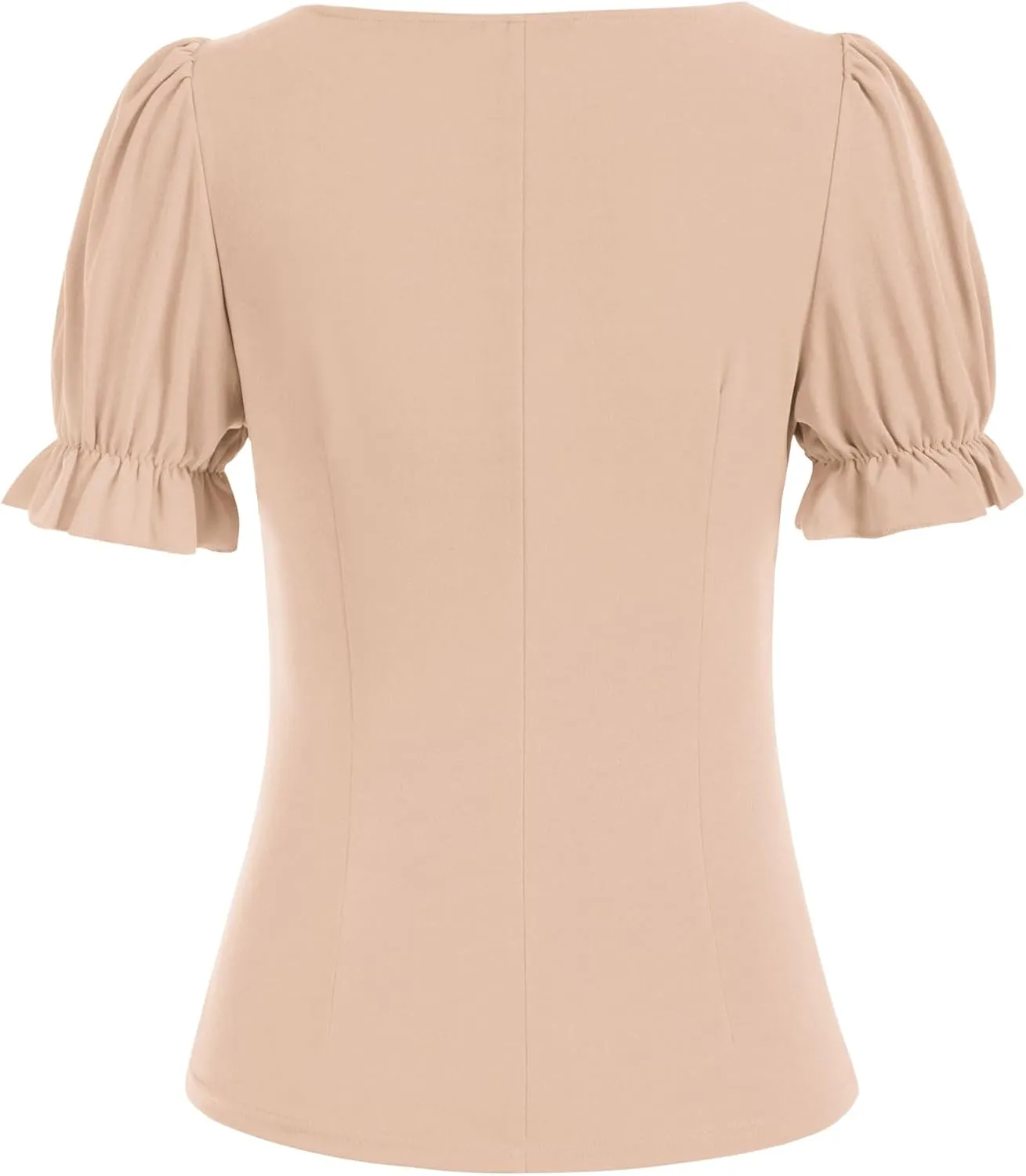 Scarlet Darkness Women's Renaissance Shirt Puff Sleeve Square Neck Vintage Blouse