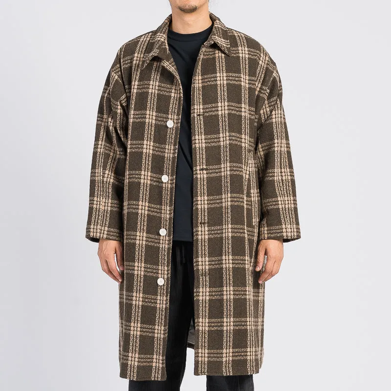 Shelby Trench Coat - Brown Plaid