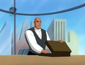 Superman the Animated Series Original Production Cel on Original Background: Lex Luthor