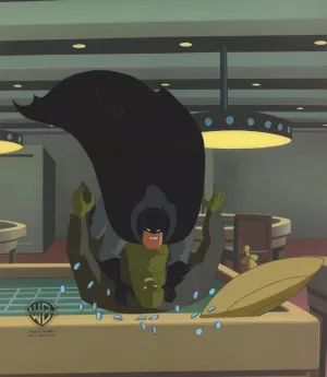 The New Batman Adventures Original Production Cel:  Batman and Killer Croc