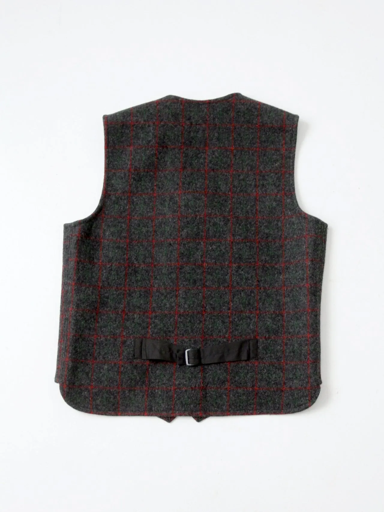 vintage Johnson Woolen mills plaid vest