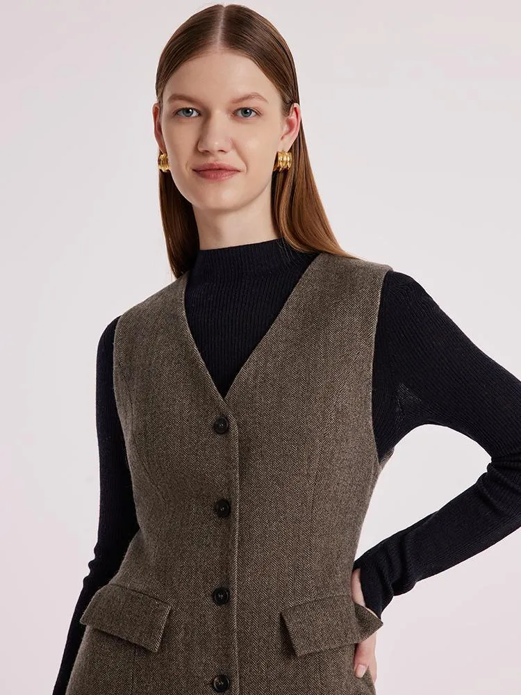 Washable Wool Vest Dress